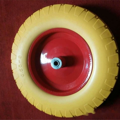 رینگ پلاستیکی فولادی چرخ پنوماتیک لاستیکی کوچک 3.50-8 برای گاری باغ